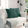 Sofa Pagalvės 2 pcs Tamsiai žalia 50 x 50 cm Kordūrinis audinys