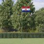 Kroatijos vėliava su stiebu, aliuminis, 5,5m