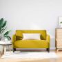 Dvivietė sofa, geltona, 109 cm, aksomas