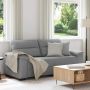 Dvivietė sofa, šviesiai pilka, 180x81x84 cm, audinys