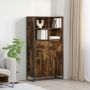 Kabalas su stalčių 2 pcs Dūminis ąžuolas 81 x 36 x 150.5 cm