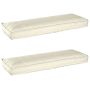 Pallet pagalvių rinkinys 2 pcs Kreminė 120 x 40 x 8 cm
