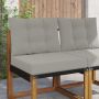 Lauko sofa pagalvėlė 2 pcs Pilka Poliesteris