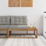 Lauko galinė sofa su pagalve Natūrali 115 x 83 x 73 cm