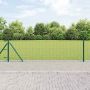 Tvora su stulpais Žalia 0,4 x 25 m Plienas ir PVC