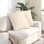 Sofa Pagalvės 2 pcs Kreminė 60 x 60 cm Kordūrinis audinys