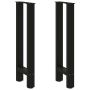 Konsolinio stalo kojos, juodos, 2 vnt., 38x(72-73) cm, plienas