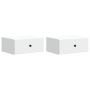 Sieninis naktinis staliukas 2 pcs Balta 49 x 34,5 x 20 cm