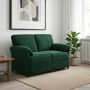 Dvitaškė sofa Tamsiai žalia 138 x 83 x 95 cm Aksomas