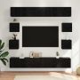 TV spintelių komplektas 8 pcs 100 x 30 x 30 cm Juodojo ąžuolo
