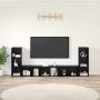 TV spintelių komplektas 4 pcs Juodas ąžuolas 37 x 35 x 107 cm