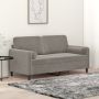 Dvivietė sofa su pagalvėmis, šviesiai pilka, 140cm, aksomas