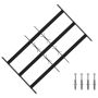 Langų saugos grotelės su 3 skersinėmis 3 pcs 43-74 cm