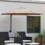 Sodo skėtis Taupe 248 x 248 x 148 cm Poliesteris ir plienas