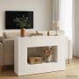 Konsolinis stalas Aukšto Blizgesio Baltas 101 x 29 x 74 cm