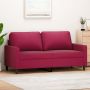 Dvivietė sofa, raudonojo vyno spalvos, 140cm, aksomas