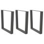 Valgomojo stalo kojos, 3 vnt., antracito spalvos, 80x(72-73,3) cm, plienas, V formos