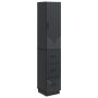 Spintelė 2 pcs Juoda 33 x 34,5 x 87 cm Apdirbta mediena