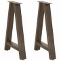 Valgomojo stalo kojos, A formos, 2 vnt., 50x(72-73) cm, plienas