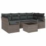 Sofos komplektas 7 pcs Pilka poliratanas