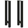 Konsolinio stalo kojos, juodos, 2 vnt., 28x(72-73) cm, plienas