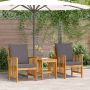 Sodo Sofų Rinkinys su pagalve 3 pcs Natūralus aliejus