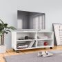 TV spintelė su ratukais, balta, 90x35x35cm, apdirbta mediena