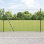Tvora su stulpais Pilka 1,4 x 10 m Plienas ir PVC