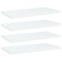 Knygų lentynos plokštės, 4vnt., baltos, 40x20x1,5cm, MDP