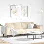 Sofa Kreminė 250 x 77 x 76 cm Kordūrinis audinys