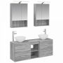 Vonios spintos komplektas 5 pcs Pilka Sonoma 50 x 14,5 x 70 cm