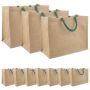 Džiuto piniginės 10 pcs Natūrali ir žalia 42 x 33 x 19 cm