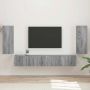TV spintelių komplektas 4 pcs Pilkas Sonoma Apdirbta mediena