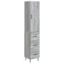 Spintelė 2 pcs Pilka Sonoma 33 x 34,5 x 90 cm Apdirbta mediena