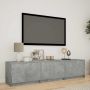 TV spintelė su LED su LED Betono Pilka 165 x 34 x 40 cm