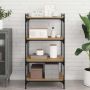 Knygų lentyna 4 pcs Ruda 60 x 40 x 1,5 cm Apdirbta mediena