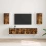 TV sieninė spintelė 2 pcs Rūkyta ąžuolas 30 x 31 x 60 cm