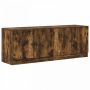 Lovos spintelė su durimis 2 pcs Rūkytas Ąžuolas 66 x 35 x 48 cm
