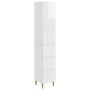 Spintelė 2 pcs Itin blizgi balta 33 x 34,5 x 90 cm