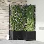Sodo vazonas 3 pcs Juoda 80 x 80 x 143 cm Plienas