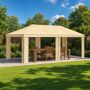Paviljono uždanga 6 x 3 m Kreminė Poliesteris 190 gsm