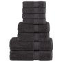 Rankšluosčių rinkinys SOLUND, 8vnt., antracito, 600g/m²