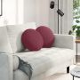 Sėdynių pagalvėlės 2 pcs Vyno raudona Ø40 x 13 cm audinys