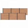 Tvoros plokštė 6 pcs WPC ir aliuminis Ruda