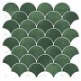 Žuvies žvynų plytelė 50 pcs Tamsiai žalia 30 x 30 cm