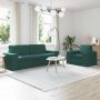 Sofa 2 pcs Tamsiai žalia 182 x 80 x 82 cm audinys