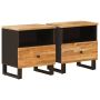 Lovos spintelė 2 pcs Ruda 40 x 33 x 46 cm Kietas mango medis