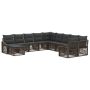 Sodo Sofų Rinkinys 11 pcs Pilka poliratanas