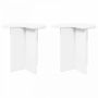 Šoninis stalas 2 pcs Balta Ø 39 x 38 cm Apdirbta mediena