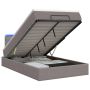 Otmana lova su matracsu ir LED Taupe 120 x 190 cm Audinys
